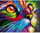 фото: картина для вышивки бисером, Неоновый кот