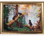 фото: картина для вышивки бисером Утро в сосновом лесу по картине Шишкина