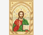 изображение: икона для вышивки бисером маленького формата Господь Вседержитель