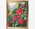 фото: картина для вышивки бисером красные розы