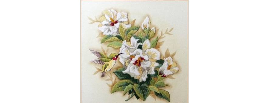 Водорастворимый флизелин с рисунком НС4002 Полевые цветы, Несу красу, гладь