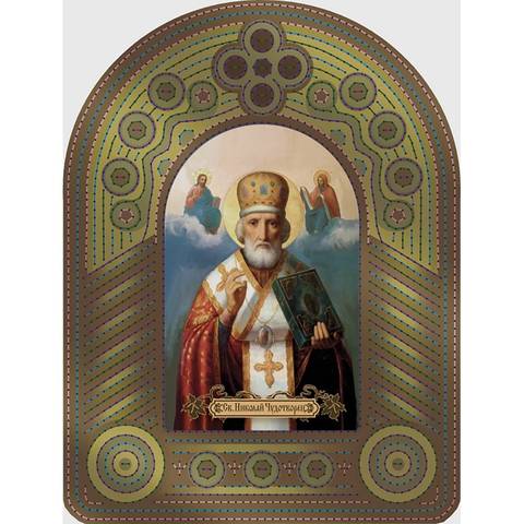 изображение2: икона для вышивания бисером на пластиковой канве, Икона Святой Николай Чудотворец