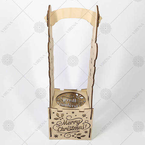 фото3: Коробка подарочная для бутылки с украшением в виде вышивки бисером или нитками