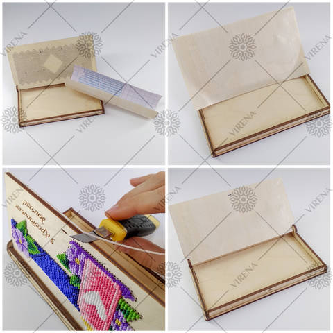 фото6: Коробка подарочная для денег с украшением в виде вышивки бисером или нитками На відпочинок!
