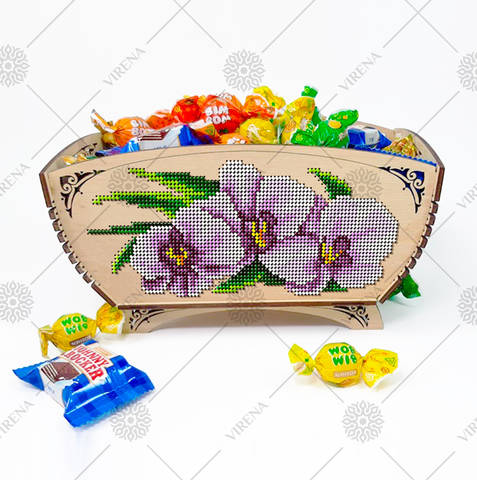 фото4: конфетница для вышивки бисером или нитками по дереву