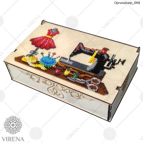 фото1: деревянный органайзер, украшенный вышивкой бисером или нитками фото1: деревянный органайзер, украшенный вышивкой бисером или нитками