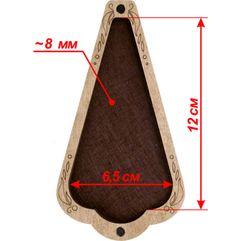 фото: деревянная шкатулка для ножниц, размеры