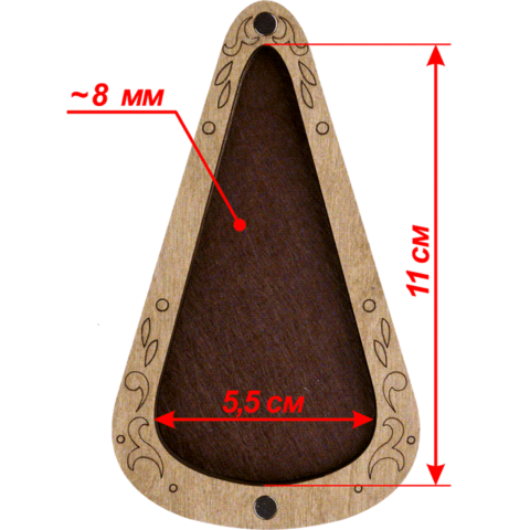 фото: деревянная шкатулка для ножниц, размеры