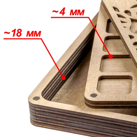 фото: деревянный органайзер для бисера многоярусный с деревянной крышкой, вид изнутри