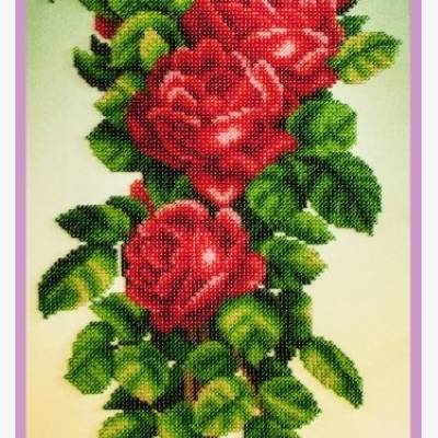 Набор для вышивки бисером Букет красных роз