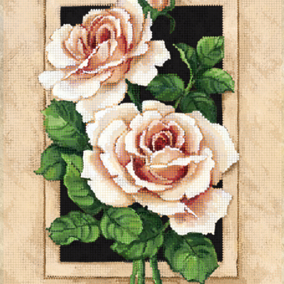Схема для вышивки бисером Винтажные розы