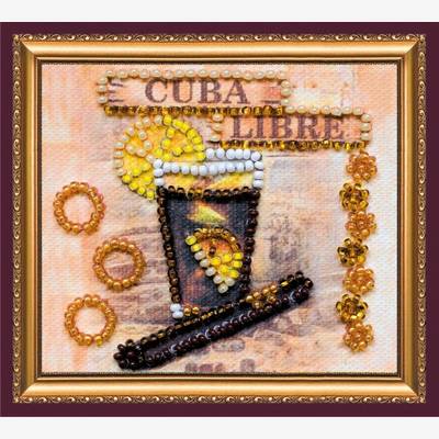 Набор для вышивки бисером магнит Куба Либре