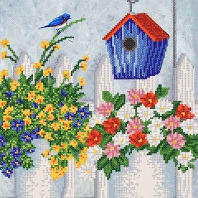 Схема для вышивки бисером Птичий домик