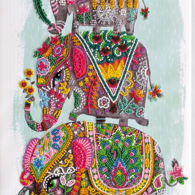 Набор для вышивки бисером Три слона на счастье