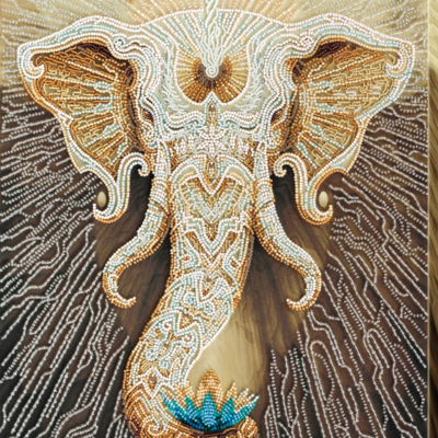 фото: картина для вышивки бисером Белый слон