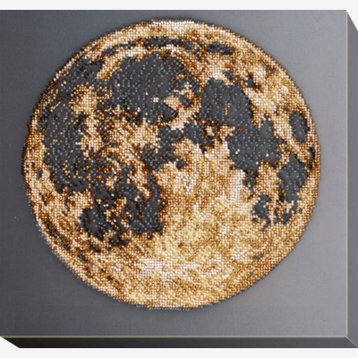фото: картина для вышивки бисером на холсте Луна