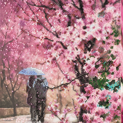 фото: картина вышитая бисером Флёр