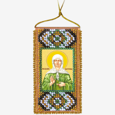 Набор для вышивки бисером Молитва к святой Матроне (украинский текст молитвы)
