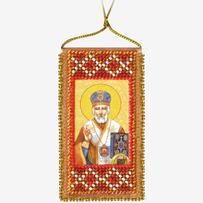 Набор для вышивки бисером Молитва Николаю Чудотворцу (украинский текст молитвы)