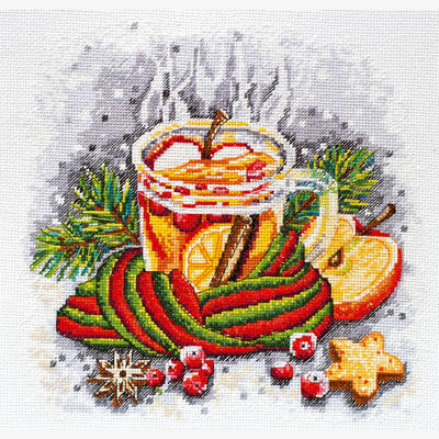 фото: картина для вышивки крестом Зимний чай