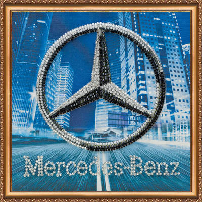 Набор для вышивания бисером на натуральном художественном холсте "Mercedes-Benz"
