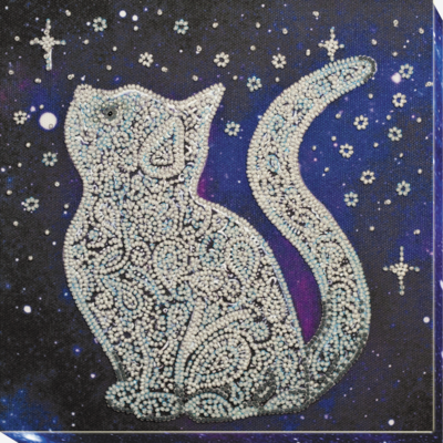 фото: картина для вышивки бисером Звёздный кот