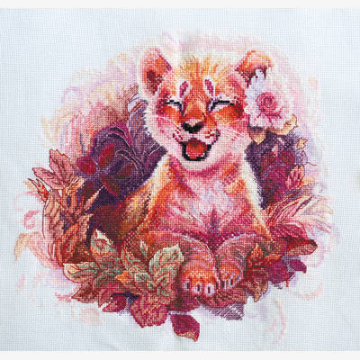 фото: картина для вышивки крестом Маленькая львица