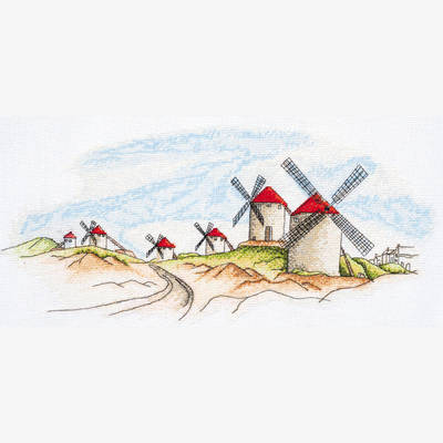 фото: картина для вышивки крестом, Ветряные мельницы