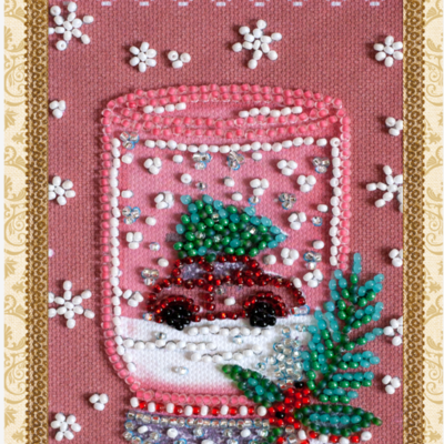 фото: открытка для вышивки бисером Весёлый сувенир