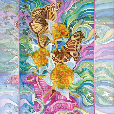 Схема для вышивки бисером на натуральном художественном холсте Бабочки