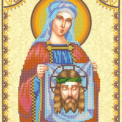 Схема для вышивки иконы бисером на натуральном художественном холсте Святая Вероника