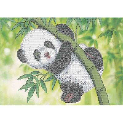 фото: картина, вышитая бисером, Бамбуковый панда