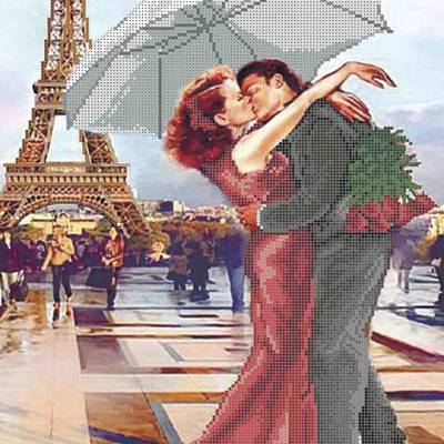 фото: картина, вышитая бисером, Французский поцелуй