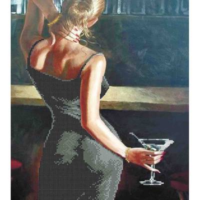 фото: картина, вышитая бисером, Вечерний мартини