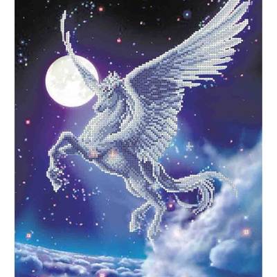 фото: картина, вышитая бисером, Пегас