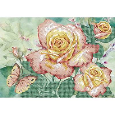 фото: картина, вышитая бисером, Садовые розы фото: картина, вышитая бисером, Садовые розы