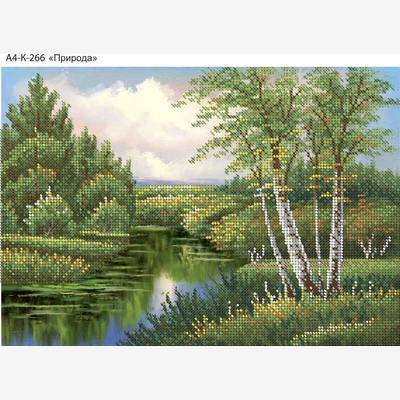 фото: картина, вышитая бисером, Природа