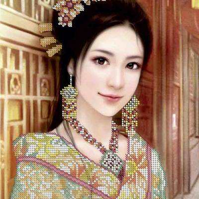 фото: картина, вышитая бисером, Жрица любви