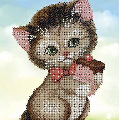 фото: картина для вышивки бисером, Котенок