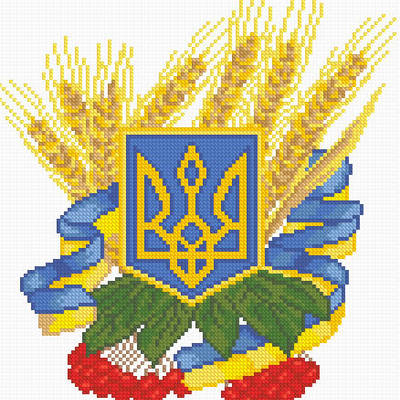 Набор в технике алмазная вышивка Герб Украины