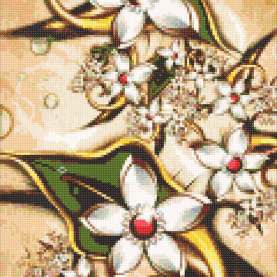 фото: картина в алмазной технике Винтажные цветы