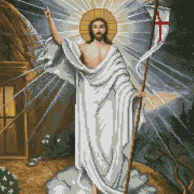 изображение: икона в алмазной технике Воскресение