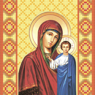 изображение: икона в алмазной технике Икона Богородица Казанская