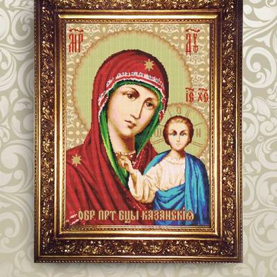 Набор для бисероплетения икона Образ Пресвятой Богородицы Казанская