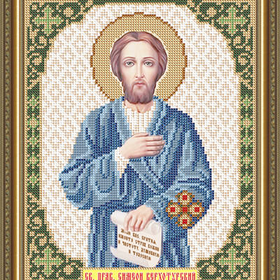 Схема для вышивки бисером Икона Святой Праведный Симеон Верхотурский