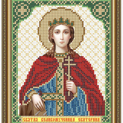 Схема для вышивки бисером Икона Святая Великомученица Екатерина