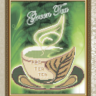 Схема для вышивки бисером Зеленый чай