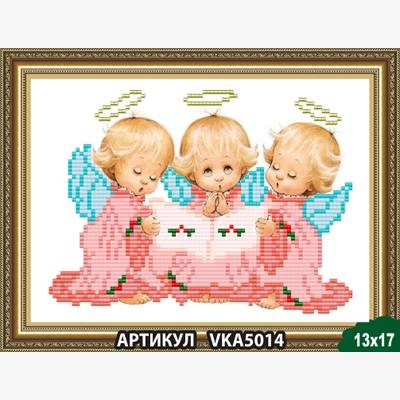 Схема для вышивки бисером Три ангелочка