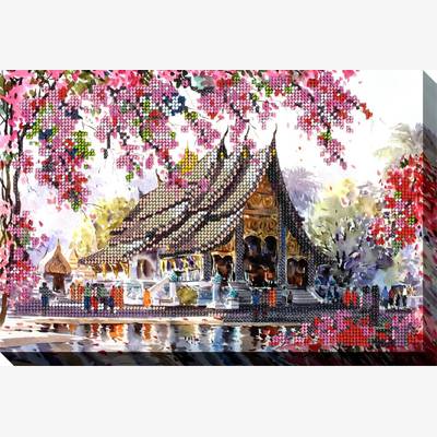 фото: картина, вышитая бисером, Таиландская акварель