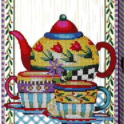 фото: картина для вышивки бисером Чайная трапеза